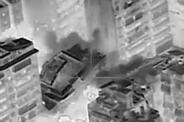 El impresionante momento en el que Israel derriba presuntas sedes de Hezbolá en Beirut