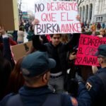 Diez neonazis detenidos por desórdenes en la manifestación del 8M en Madrid
