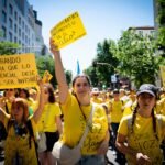 Las educadoras infantiles toman las calles de Madrid por su dignidad laboral: “Se llenan la boca de salud mental y nos tienen acribilladas”