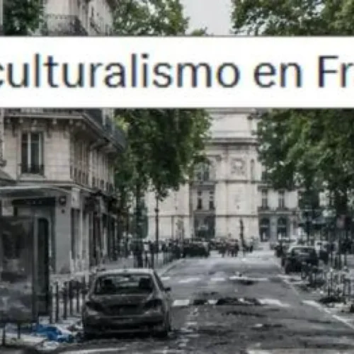 Esta imagen de una calle destrozada en París debido al «multiculturalismo» no es real: está generada con IA