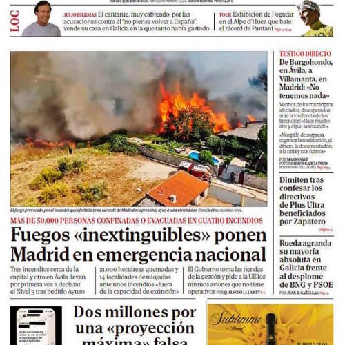 Portada de EL MUNDO del sábado 25 de julio de 2026