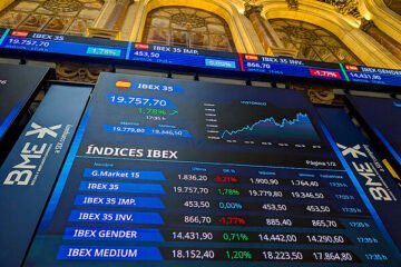 El Ibex alcanza la cota de los 20.000 puntos y bate récord histórico