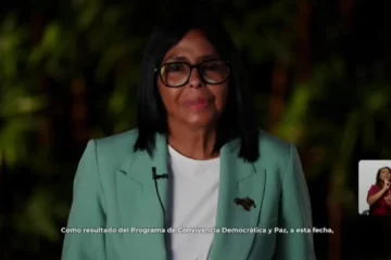 Delcy Rodríguez dice que 1.046 venezolanos han sido liberados desde enero pasado