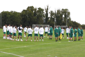 El Betis se ejercita en suelo irlandés con Isco, Antony y Cucho