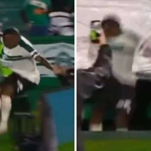 La celebración más surrealista: marca, cae por un foso al festejar, se lesiona y le anulan el gol