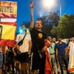Concentración frente a la embajada de Marruecos contra Pedro Sánchez