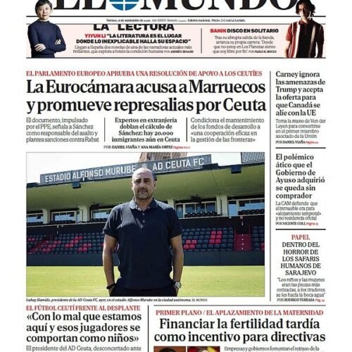Portada de EL MUNDO del viernes 18 de septiembre de 2026