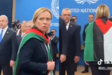 El falso vídeo de Giorgia Meloni con una bandera de Palestina durante la Cumbre de las Naciones Unidas