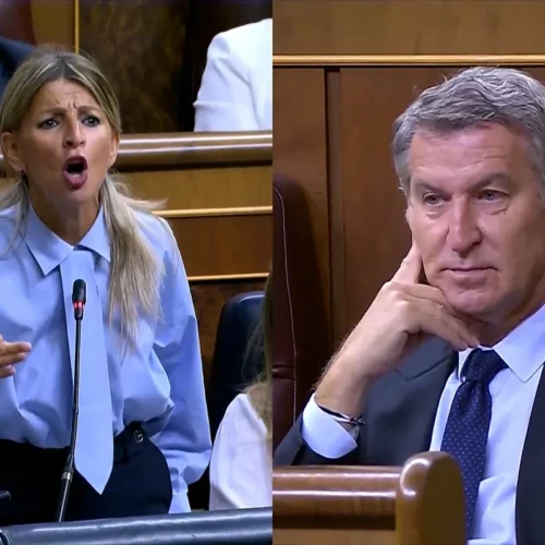 Yolanda Díaz llama al PP «pirómanos del odio» por la crisis con los migrantes en Ceuta