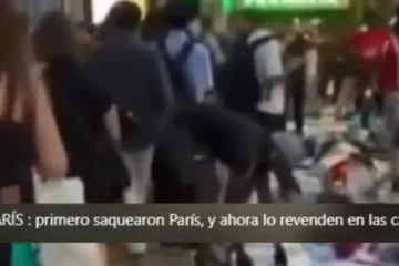 Este vídeo no es París ni se están vendiendo los artículos saqueados durante las protestas en Francia: está grabado en la Gran Vía de Madrid